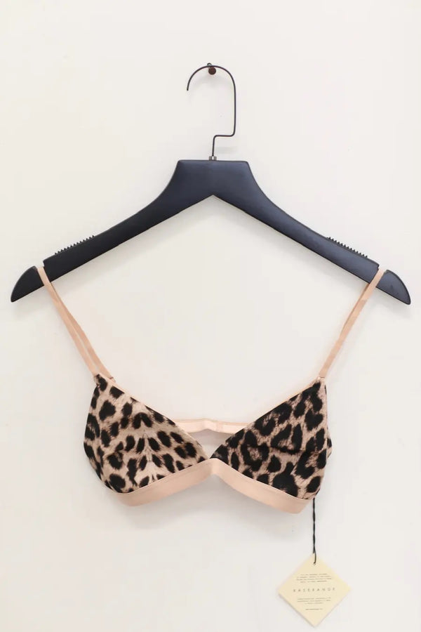 BASERANGE Mississippi Bra Narrow Collection Bamboo Fiber Bamboo Cotton Soft Underwear France BAS-BRMI-BLP-SP24-BAOWEN Leopard Print